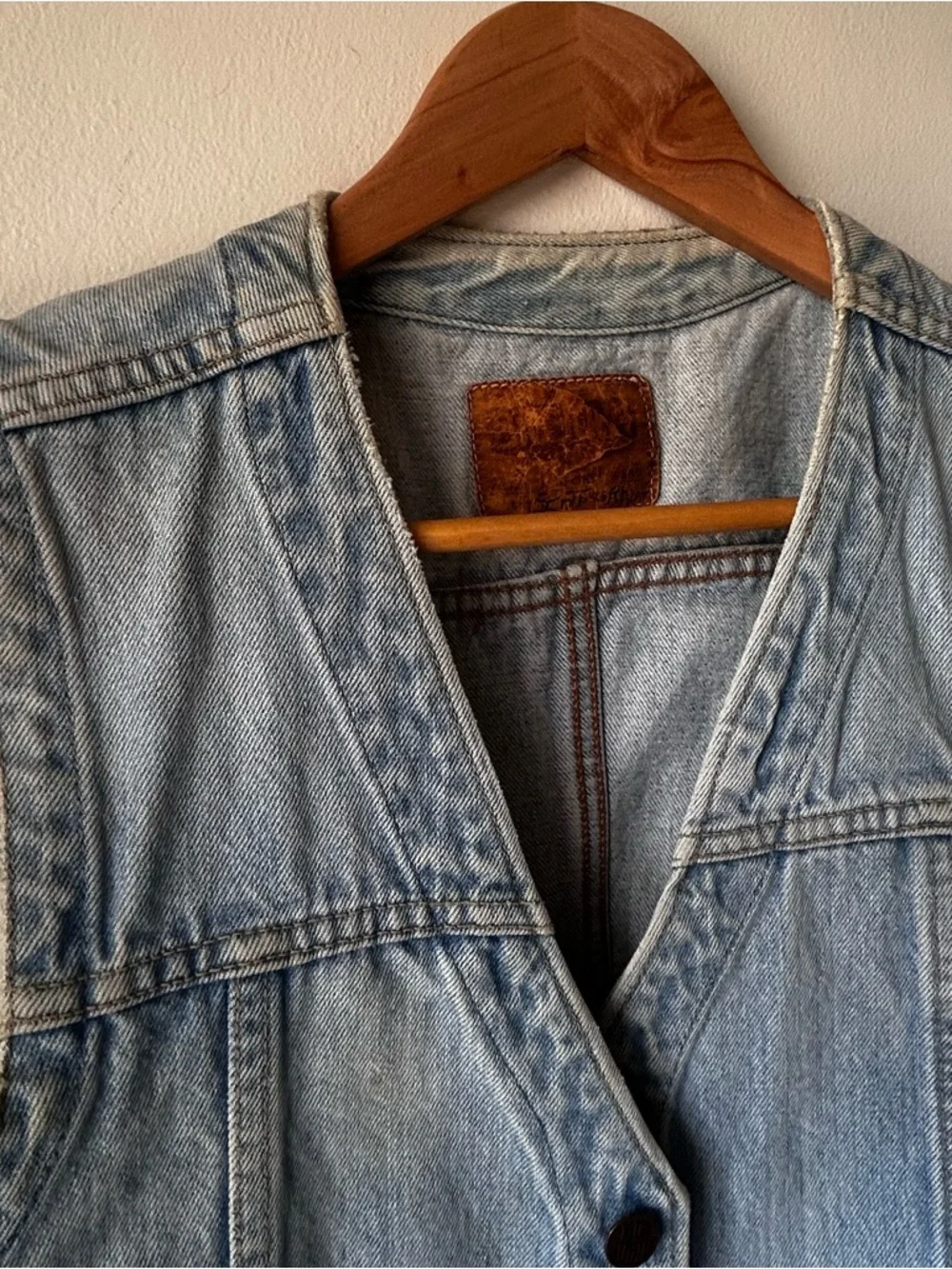 Big John Vintage Men’s Denim Vest Size 40in/ 101.5cm Chest - Picture 14 of 16